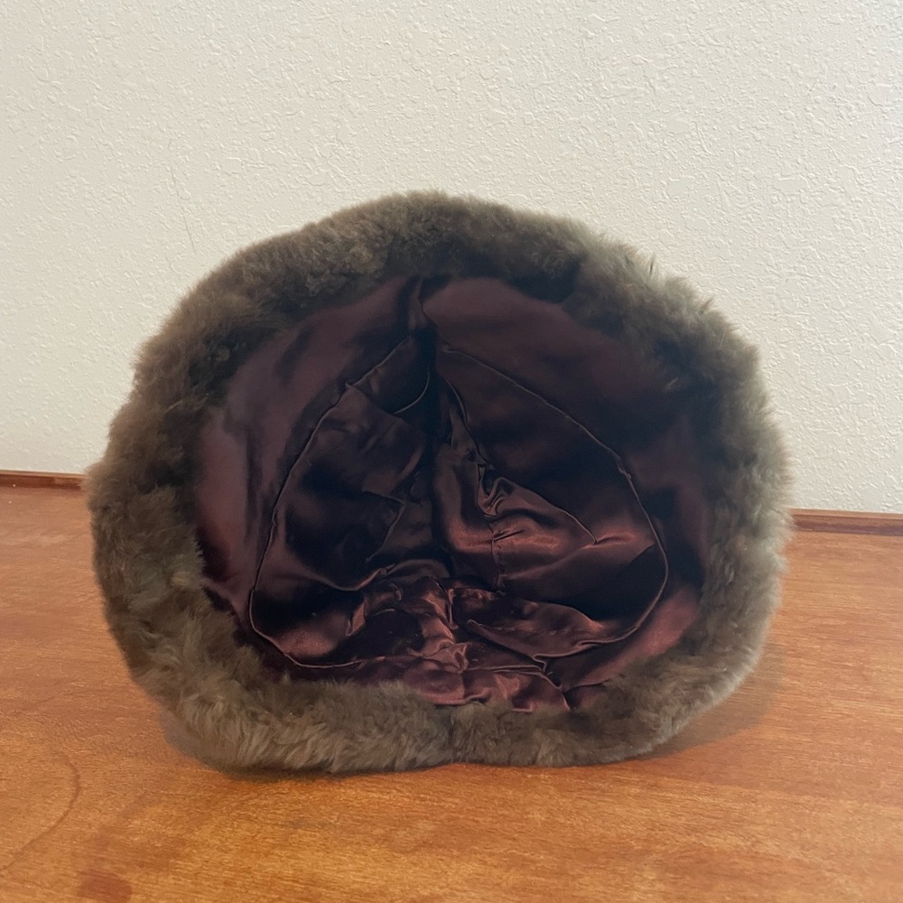 Vintage Brown Real Fur Bucket Hat - Picture 12 of 13